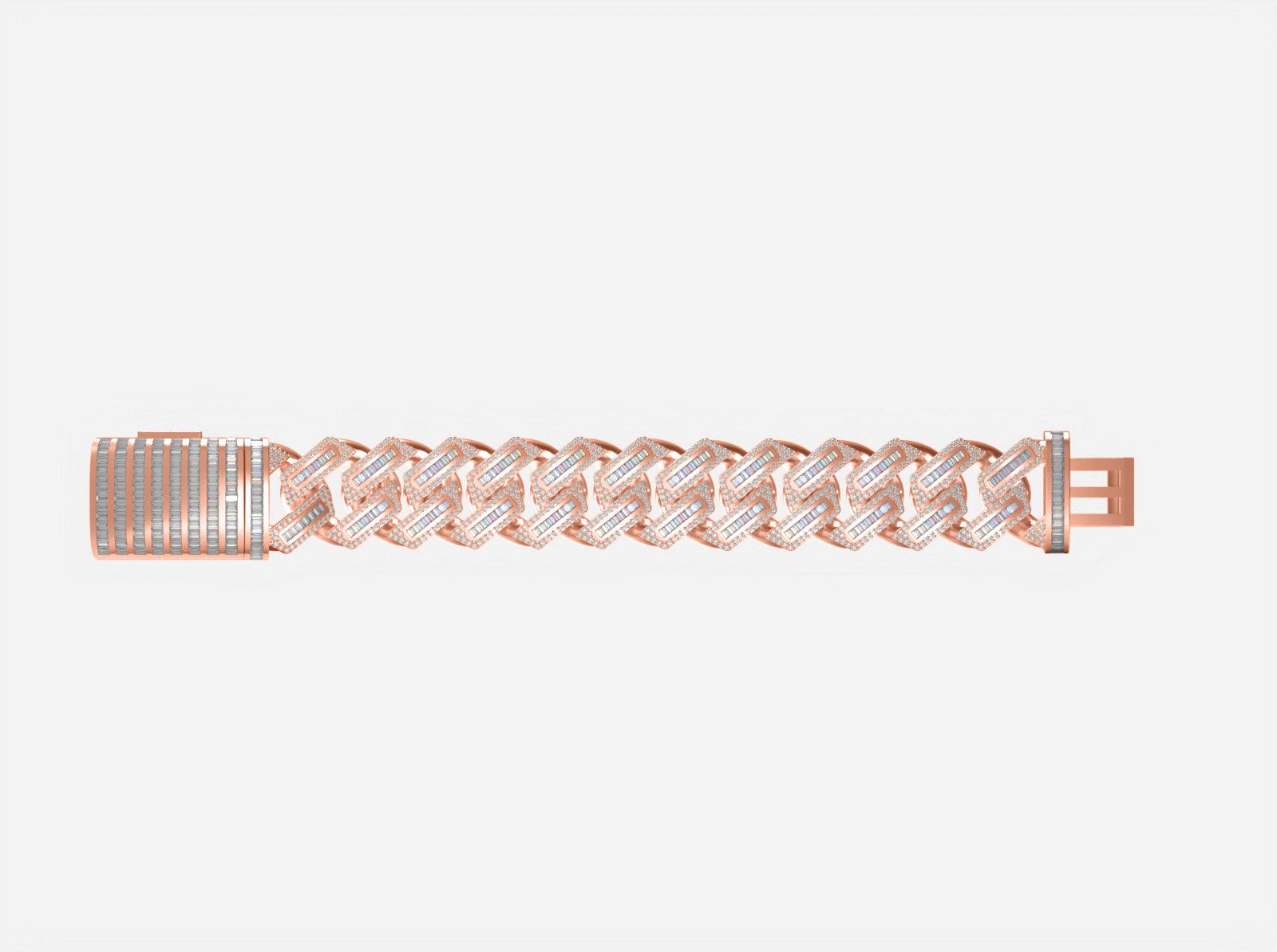 Miami Chain Baguette Link Bracelet V.3