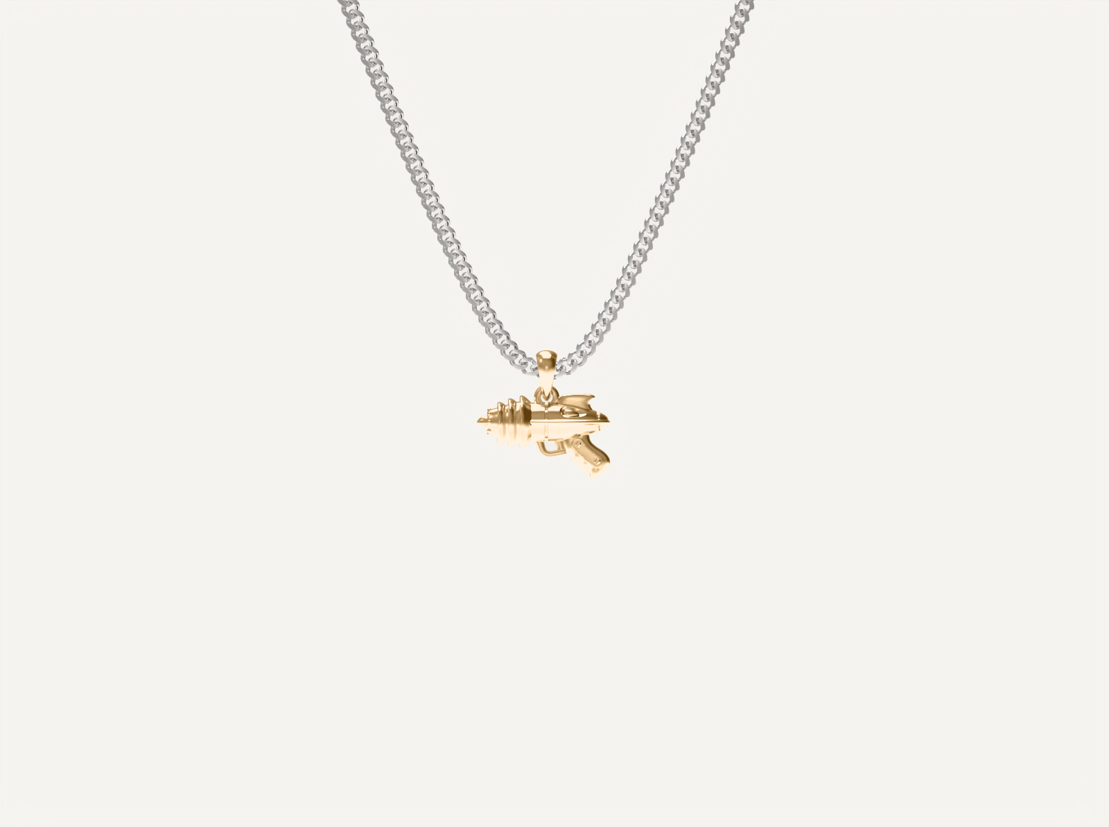 (Real Gold) Ray Gun Pendant