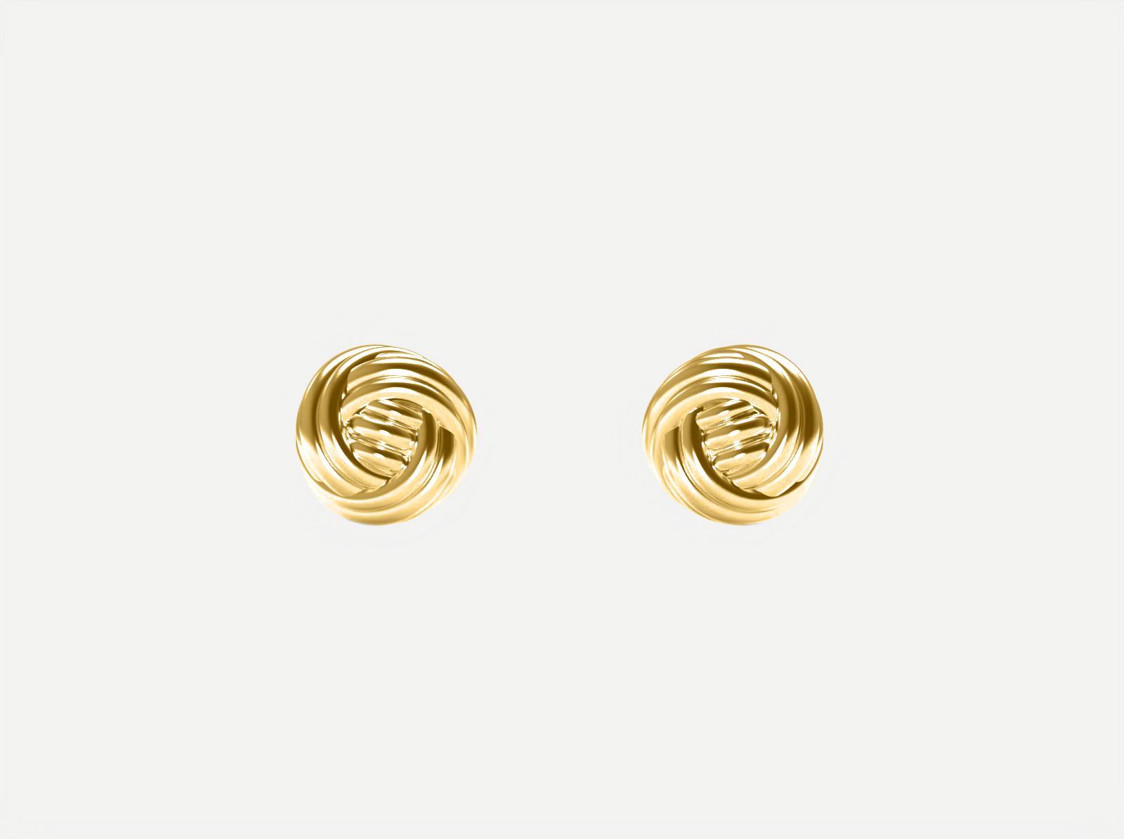 (Real Gold) Rope Knot Ball Earring