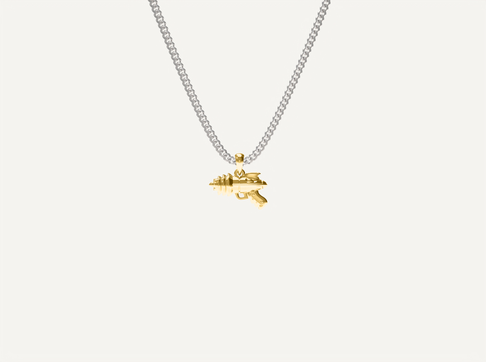 (Real Gold) Ray Gun Pendant
