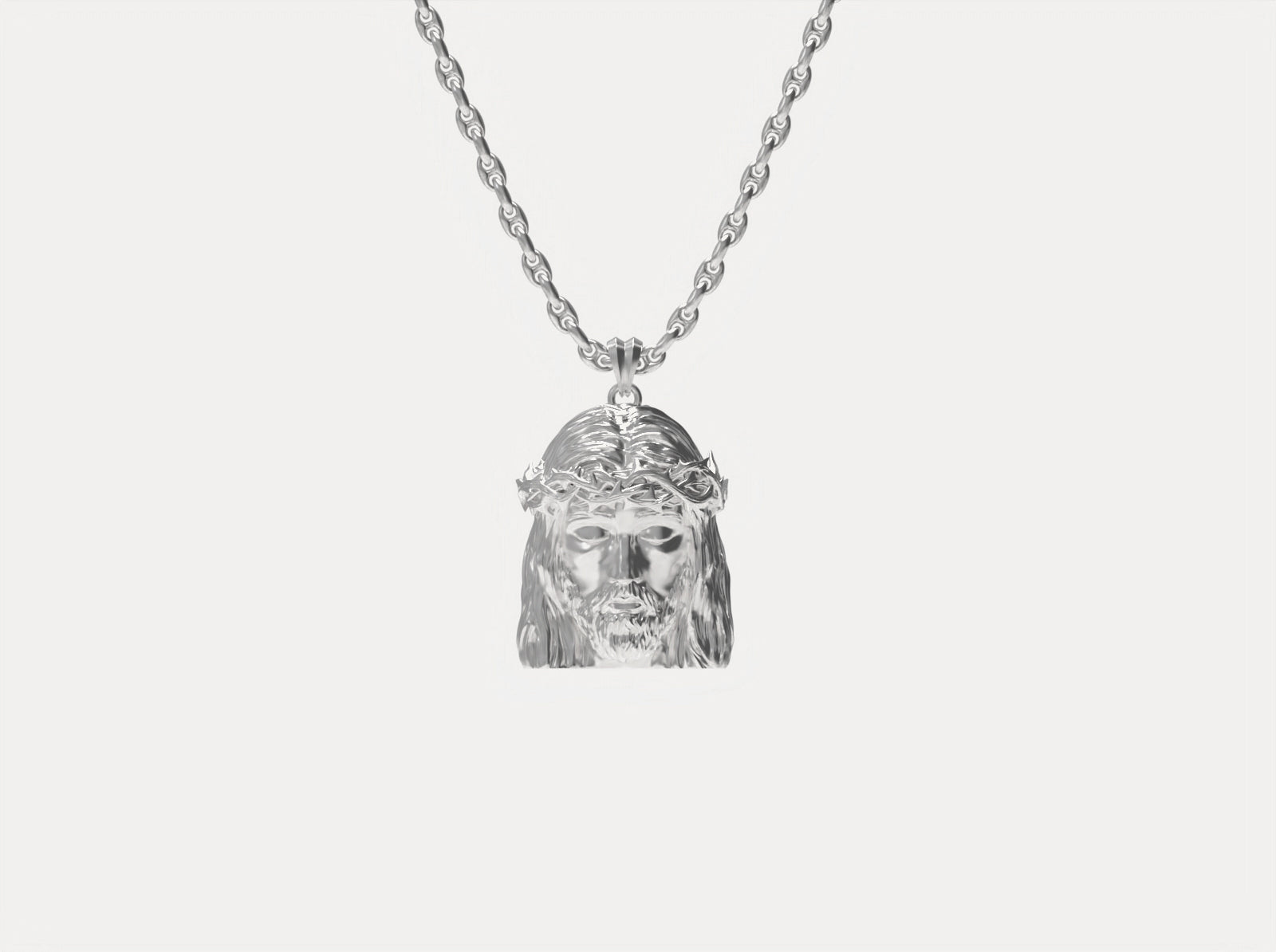 (Real Gold) Jesus Head Pendant V.2