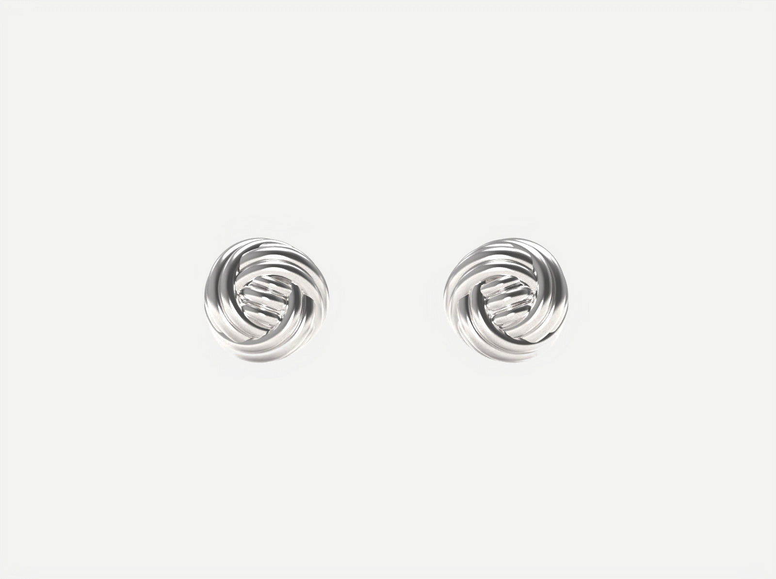 (Real Gold) Rope Knot Ball Earring