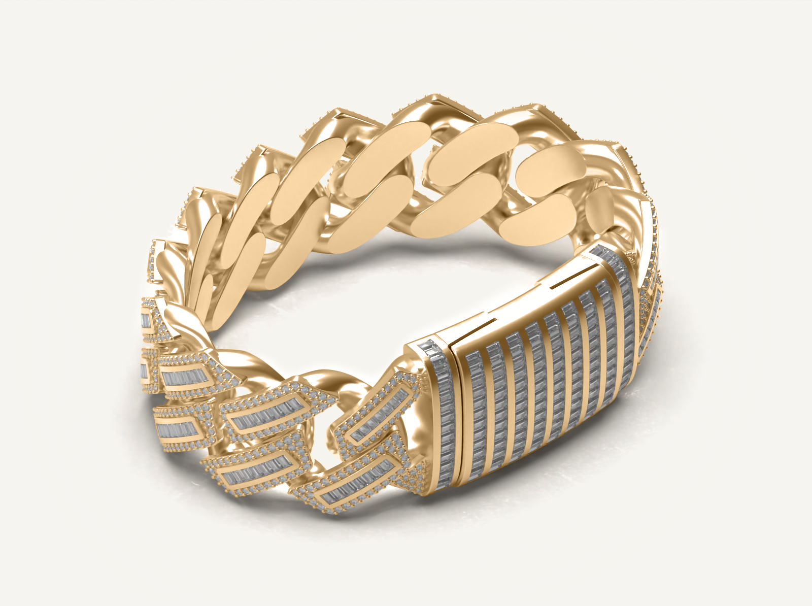 Miami Chain Baguette Link Bracelet V.3