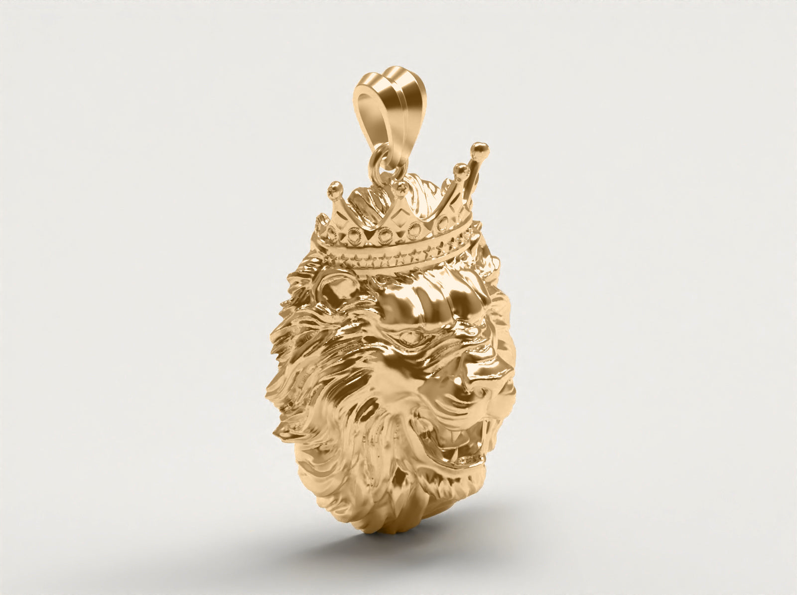 (Real Gold) Lion Pendant V.2.3