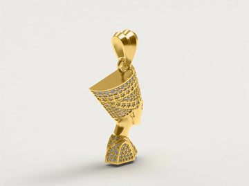 (Real Gold) Nefertiti Pendant