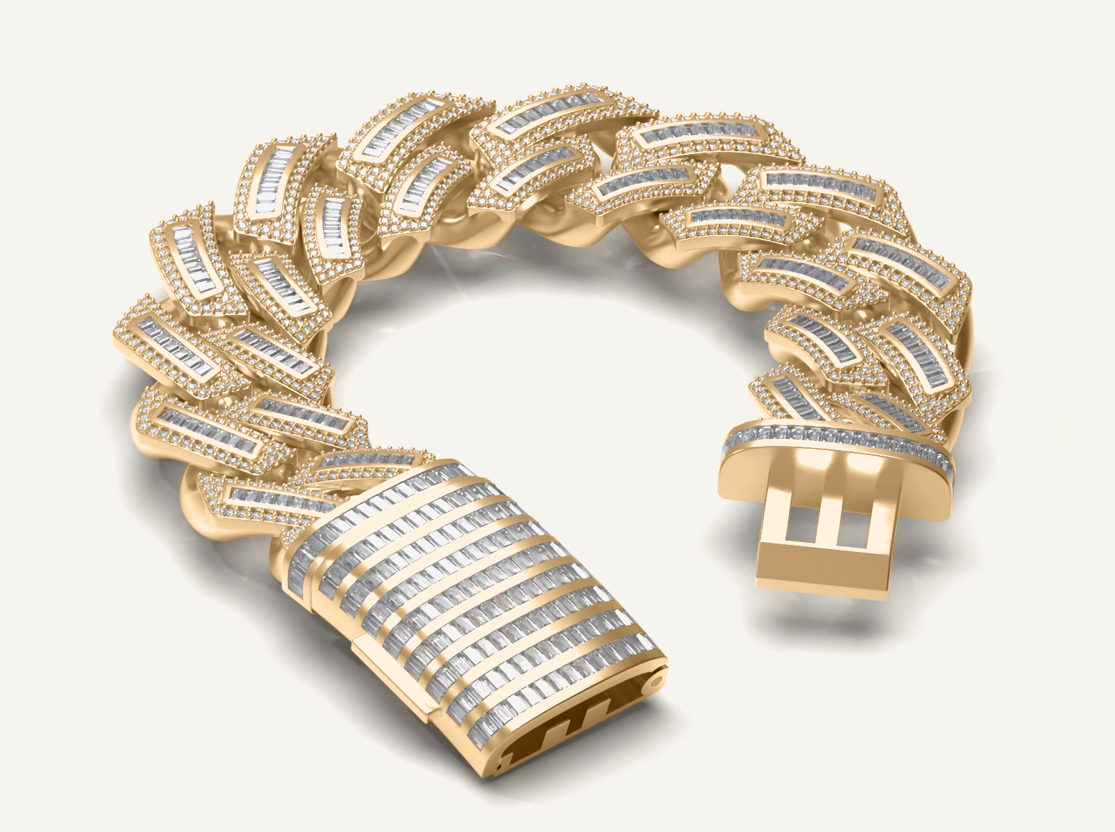 Miami Chain Baguette Link Bracelet V.3