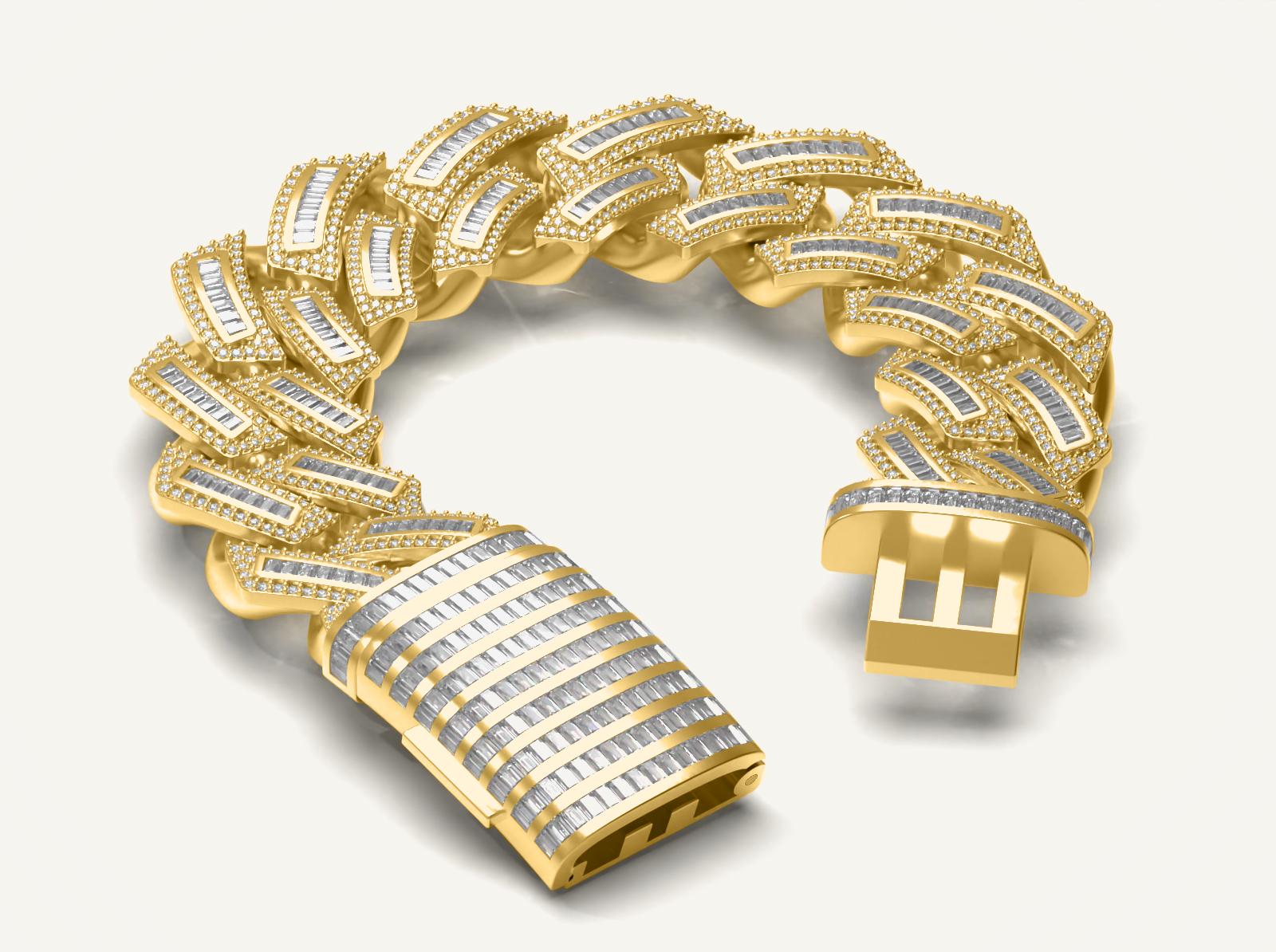 Miami Chain Baguette Link Bracelet V.3