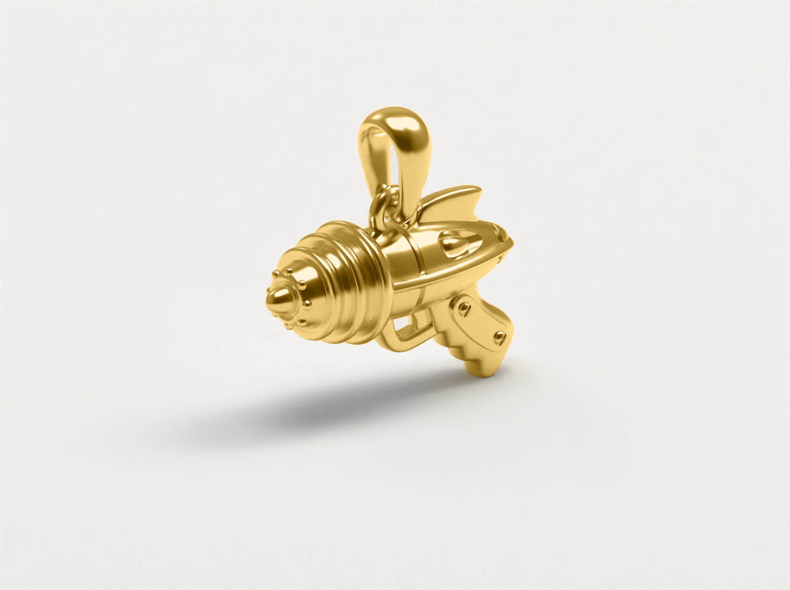 (Real Gold) Ray Gun Pendant