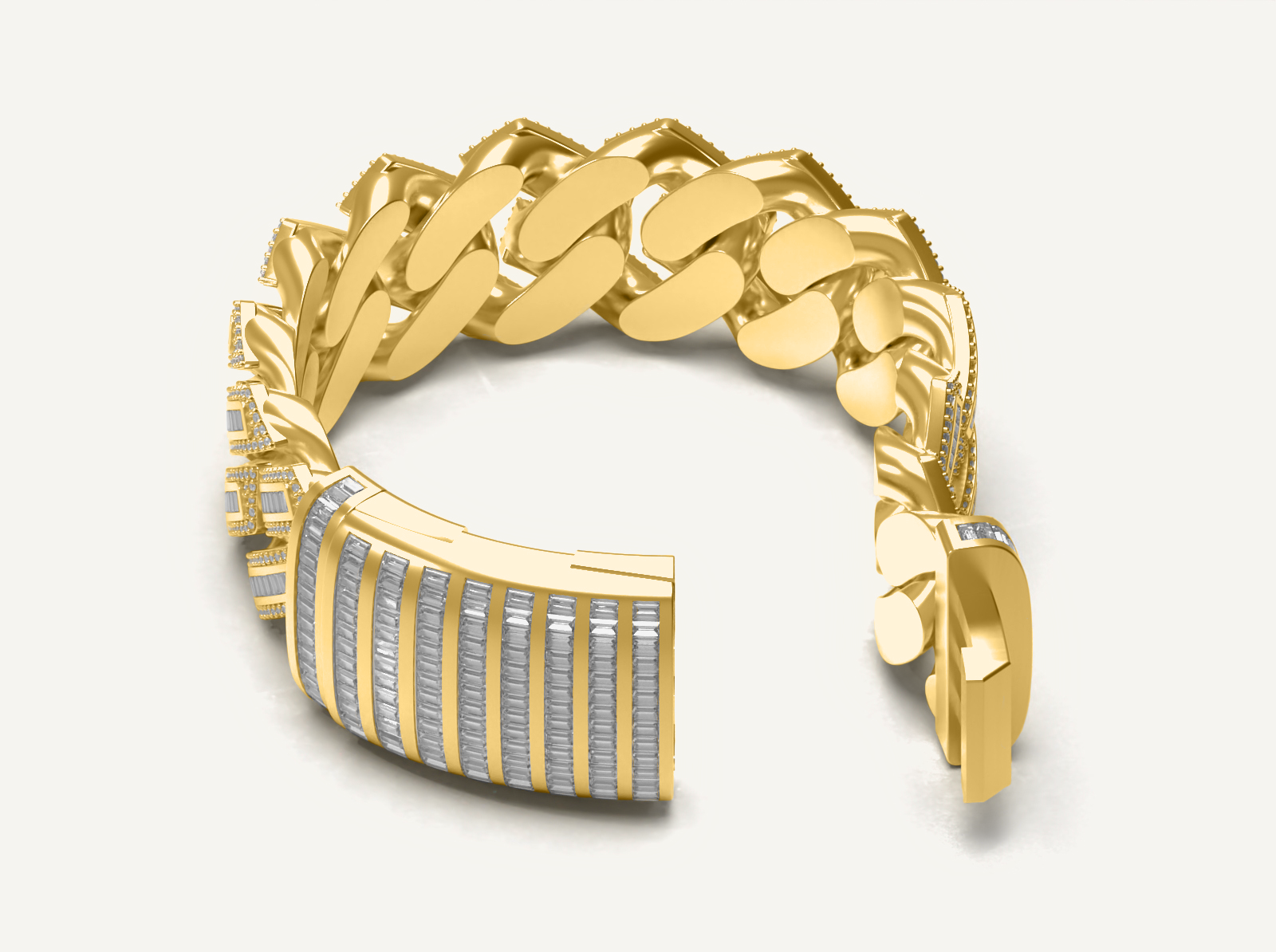Miami Chain Baguette Link Bracelet V.3