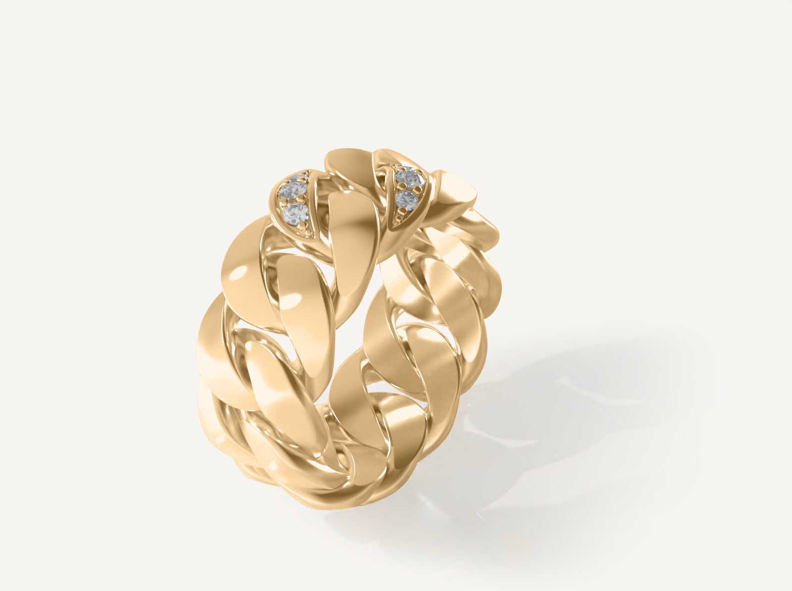 (Real Gold) Full Cuban Ring V.1.6