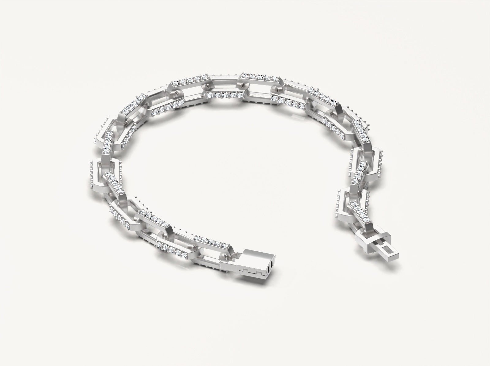 Anchor Link Bracelet With Gem V.1