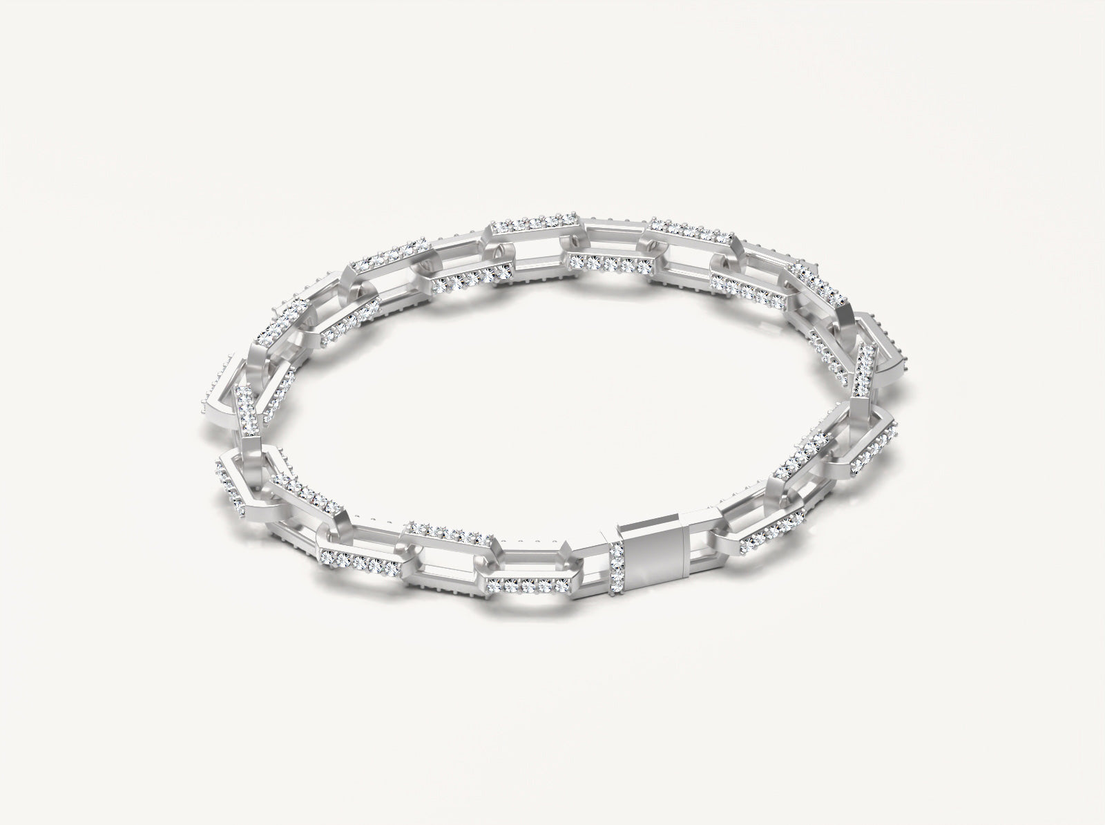 Anchor Link Bracelet With Gem V.1