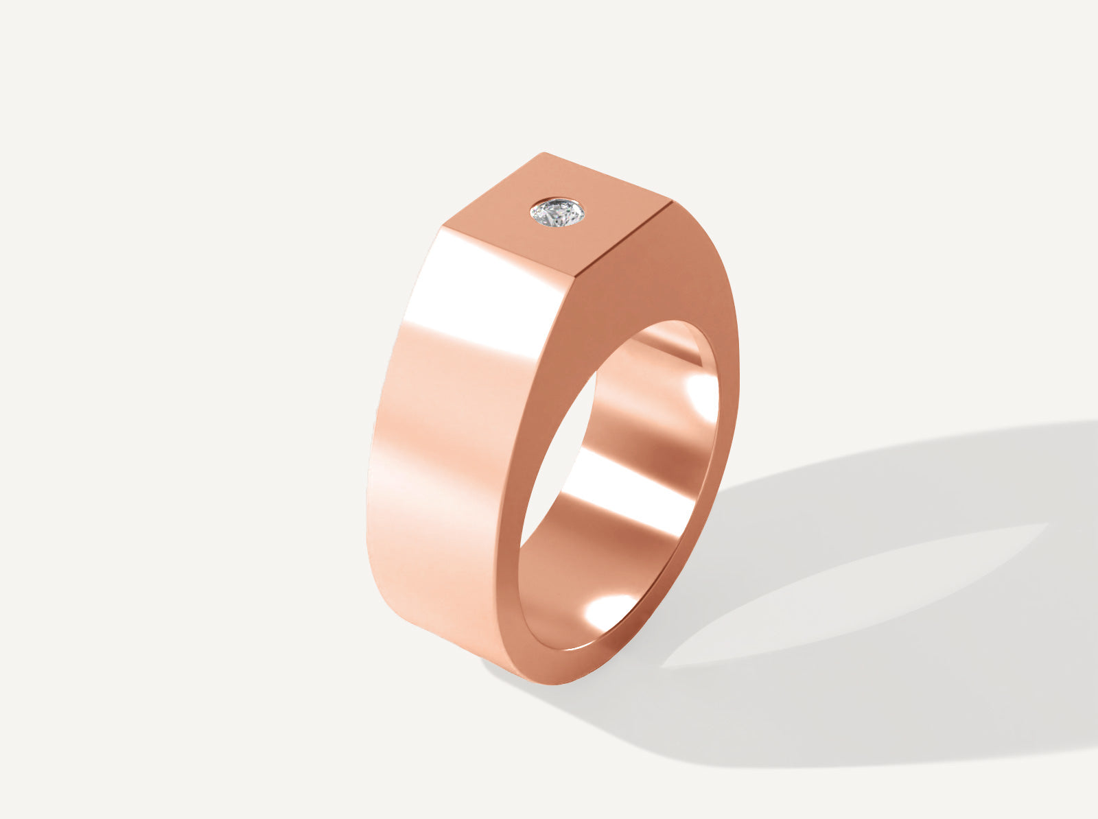 (Real Gold) Single Gem Minimal Ring