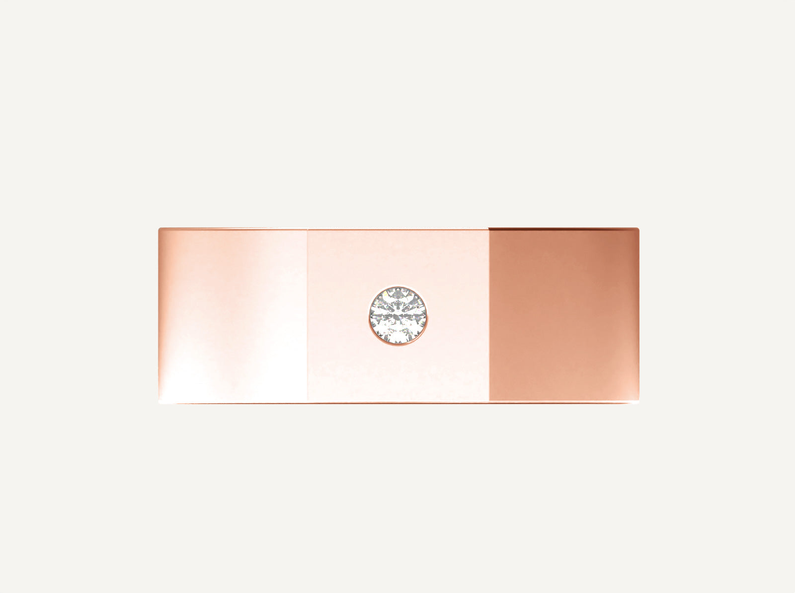 (Real Gold) Single Gem Minimal Ring