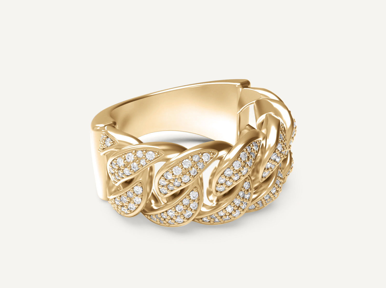 (Real Gold) Half Cuban Ring V.1.3