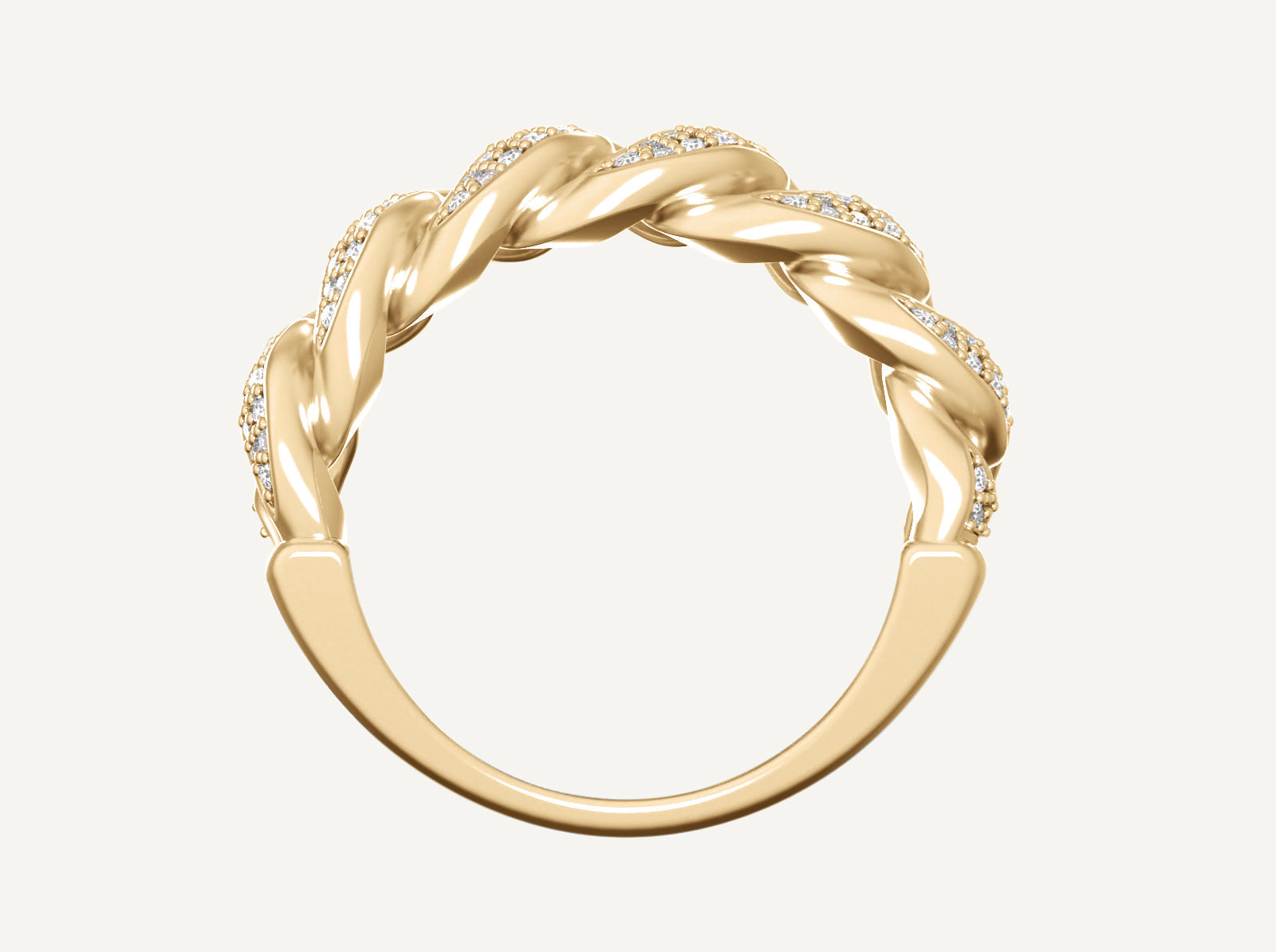 (Real Gold) Half Cuban Ring V.1.3