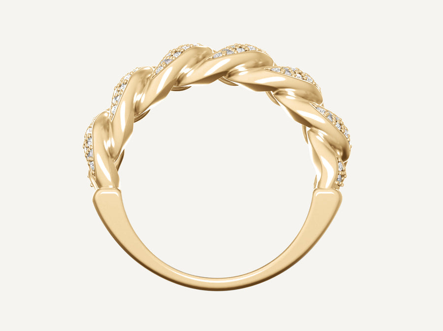 (Real Gold) Half Cuban Ring V.1.3