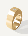 (Real Gold) Single Gem Minimal Ring