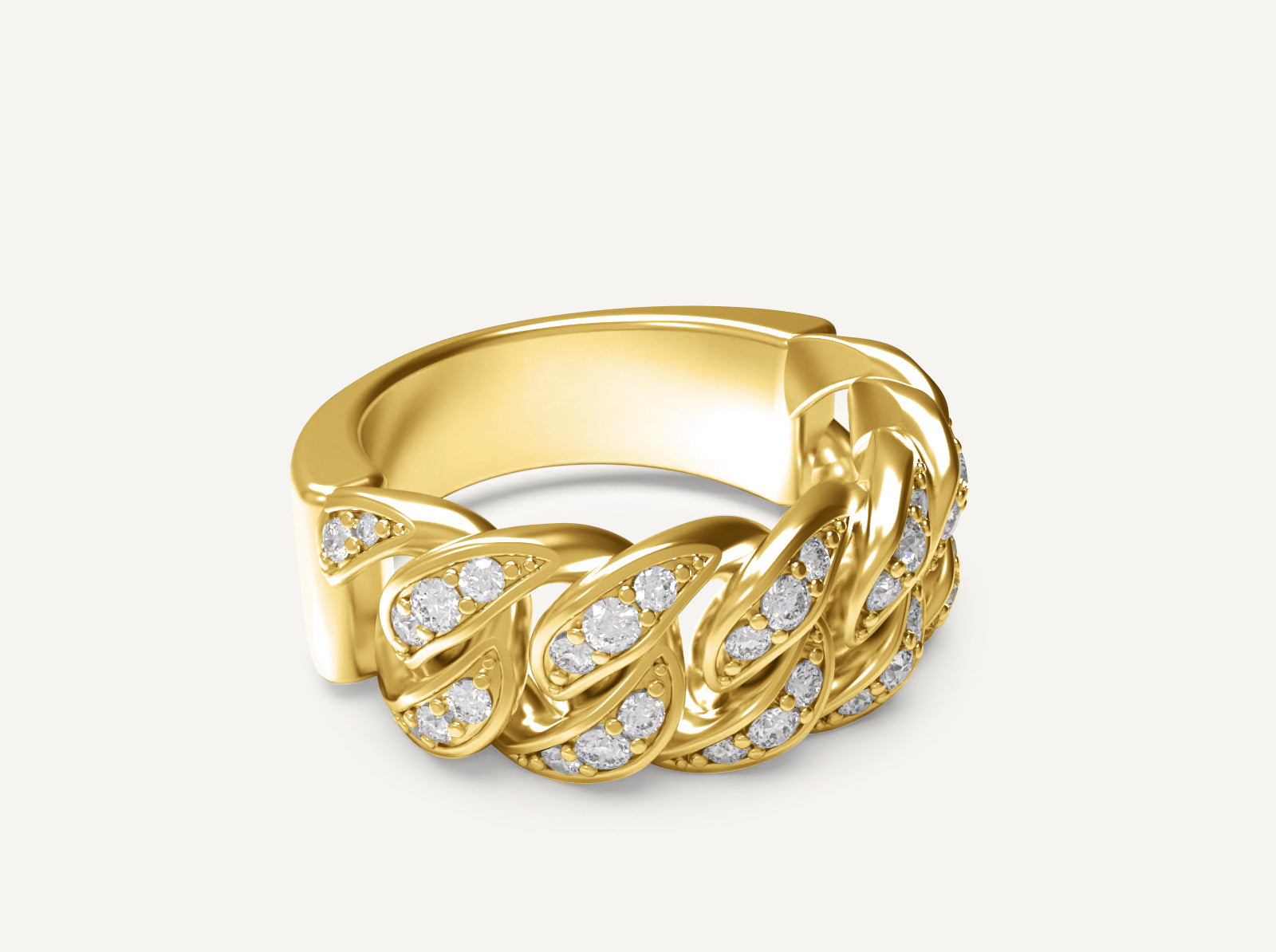 (Real Gold) Half Cuban Ring V.1.1