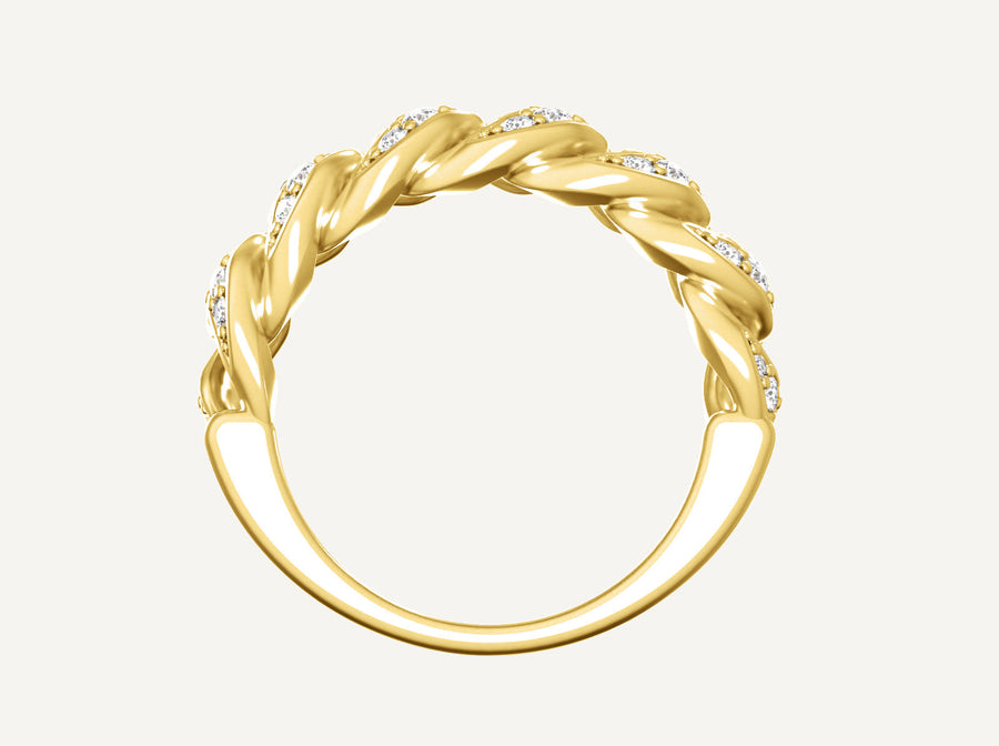 (Real Gold) Half Cuban Ring V.1.1