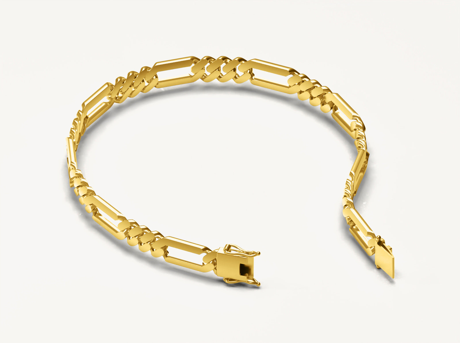 (Real Gold) Figaro Link Bracelet