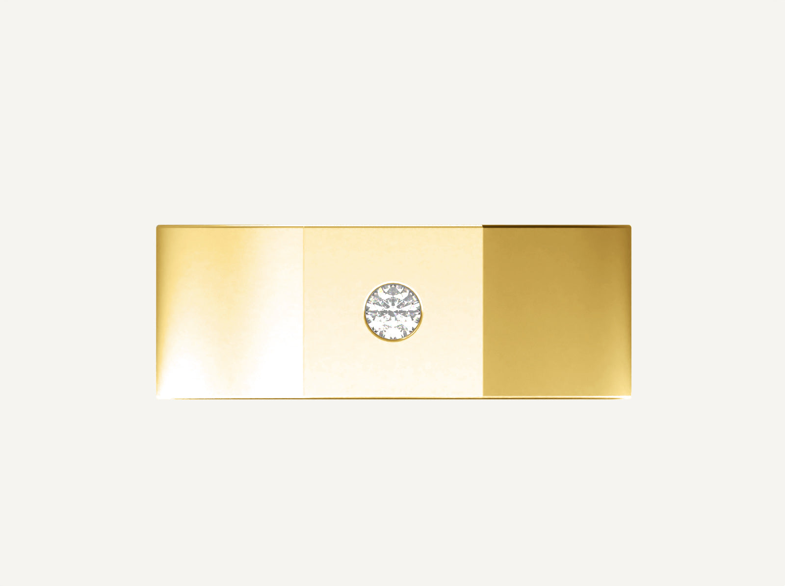 (Real Gold) Single Gem Minimal Ring