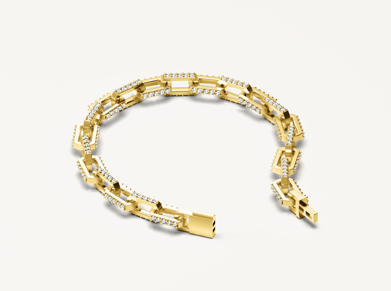 Anchor Link Bracelet With Gem V.1